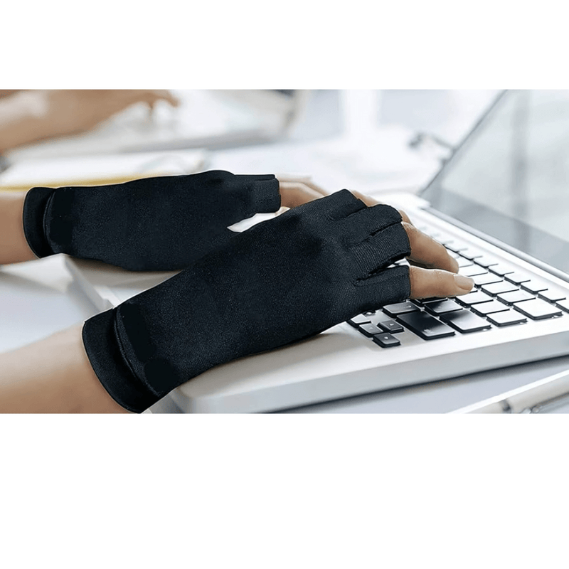 Pain Relief Copper Infused Therapeutic Gloves With wrist Strap For Extra Support