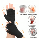 Pain Relief Copper Infused Therapeutic Gloves With wrist Strap For Extra Support