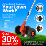 Trim, Mow, and Go with Ease: Introducing the Ultimate 3-in-1 Wireless Lawn Mower!