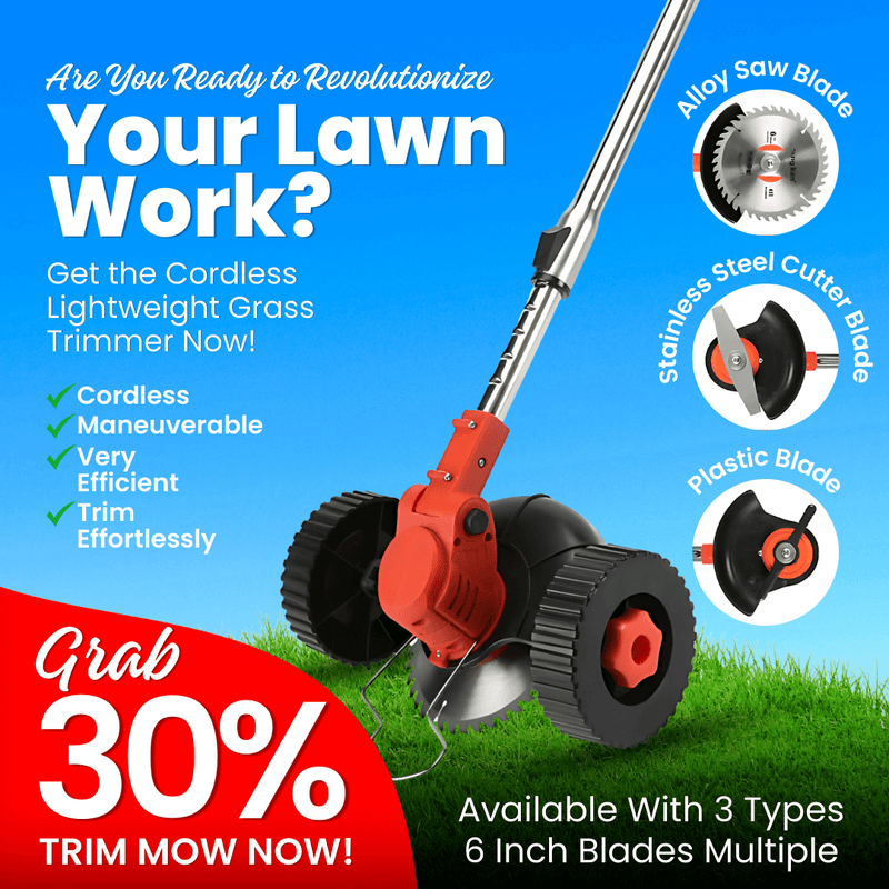 Trim, Mow, and Go with Ease: Introducing the Ultimate 3-in-1 Wireless Lawn Mower!