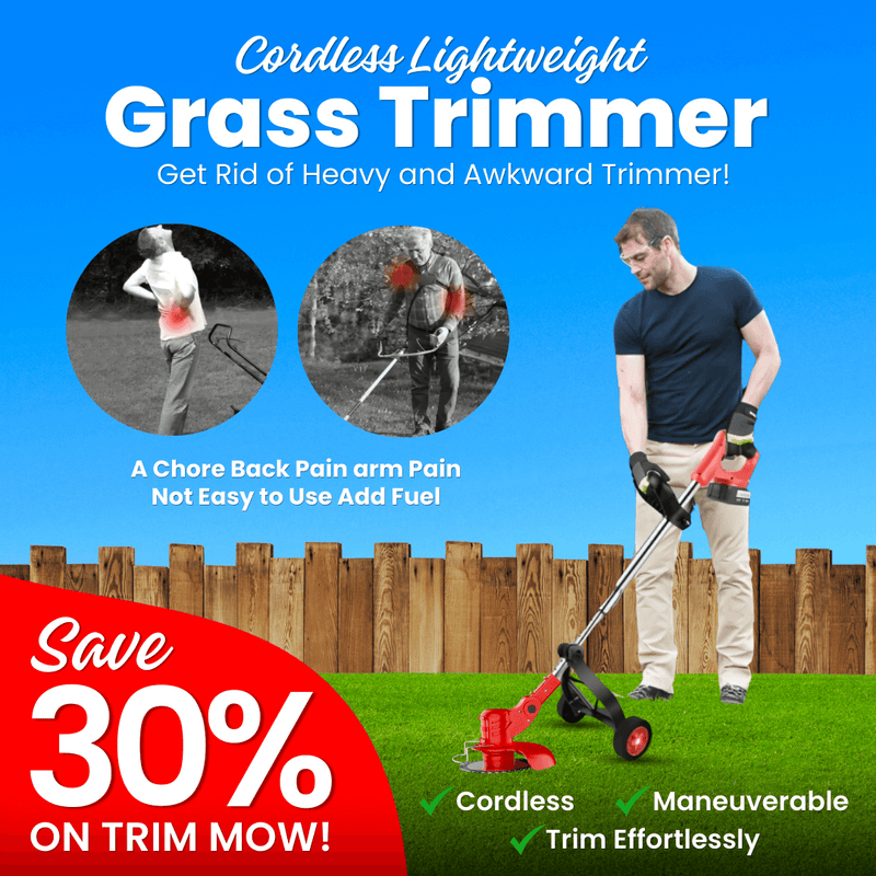 Trim, Mow, and Go with Ease: Introducing the Ultimate 3-in-1 Wireless Lawn Mower!